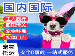 格尔木机场邮寄国际宠物托运 【国